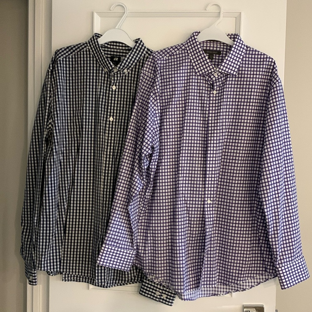 Lot of 2 shirts sz 17.5 like new worn once